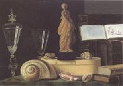 Sebastian Stoskopff Still Life with a Statuette and Shells (mk05) oil painting picture wholesale